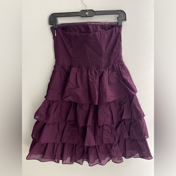 Express Deep Purple Ruffle Dress - Picture 4 of 4